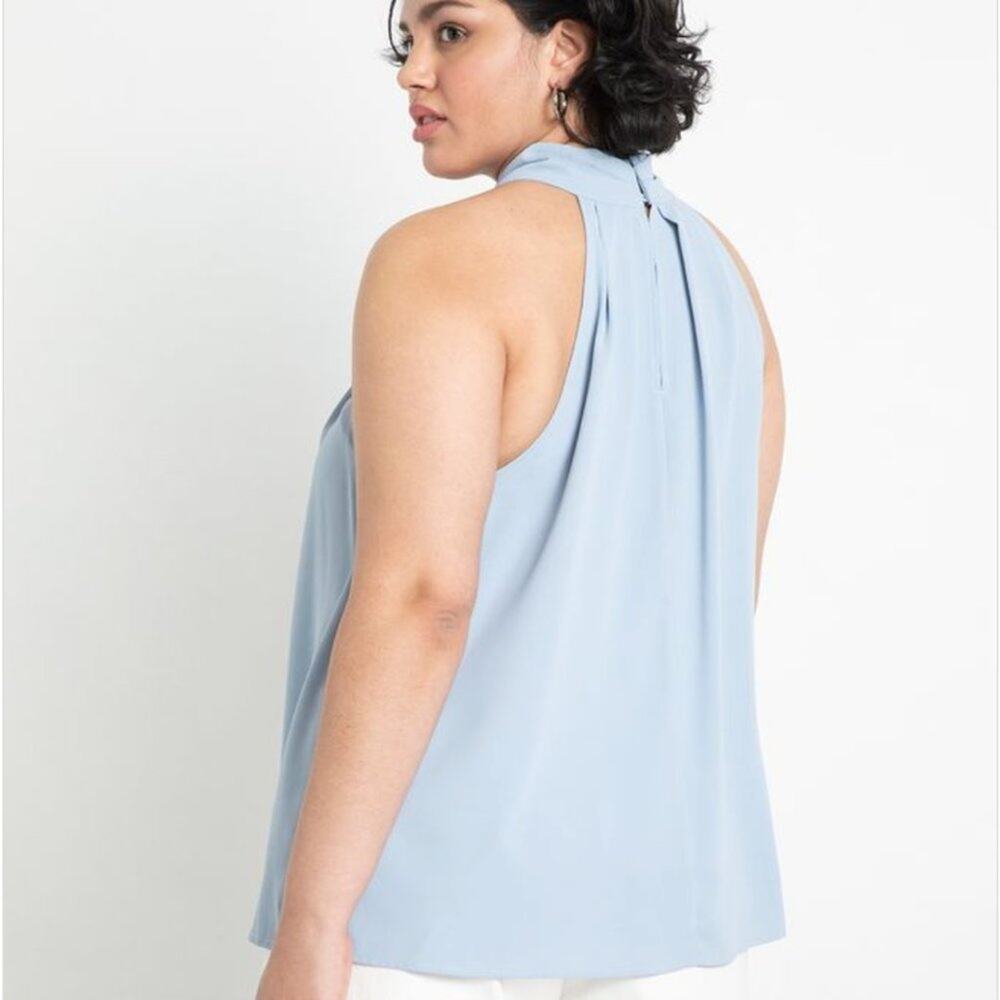 Eloquii Twist Neck Halter Top - Picture 2 of 8